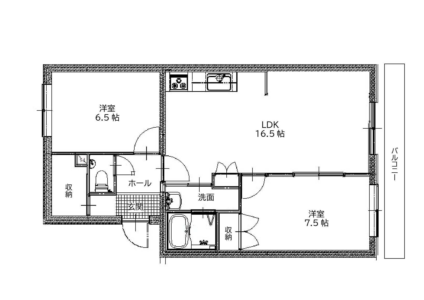 ルーチェ・ソラーレルーチェ・ソラーレ１０１号室間取り図