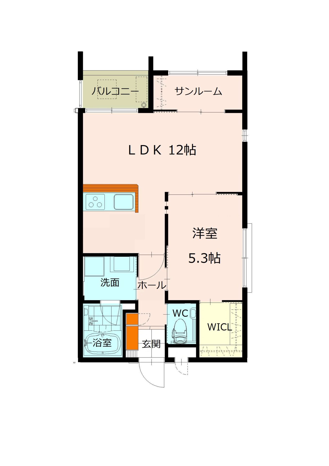 ラ・テールラ・テール　２０１号室間取り図